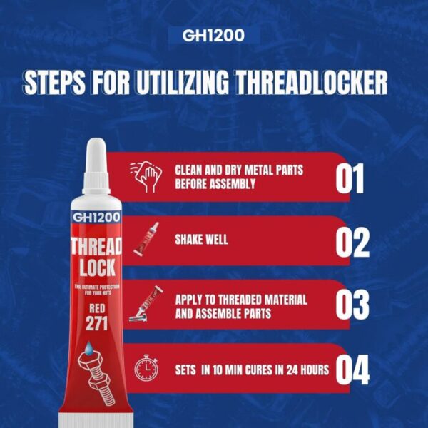 2 Pack Threadlock 271 Medium - Image 5