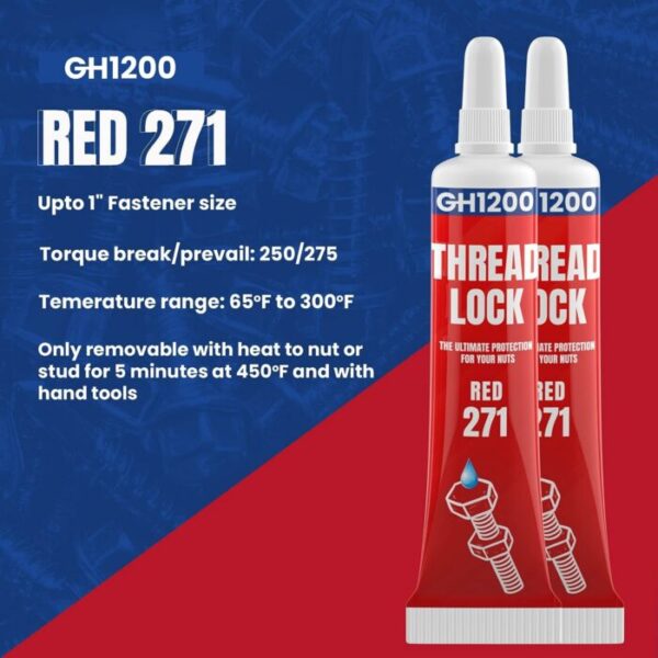 2 Pack Threadlock 271 Medium - Image 4
