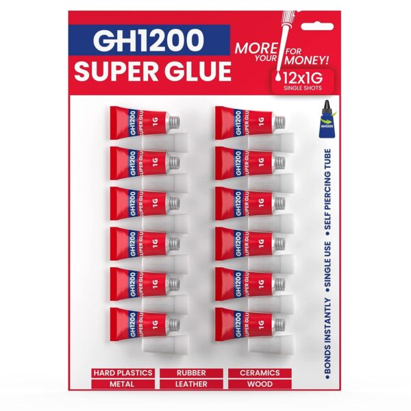 GH1200 Super Glue All Purpose 1g (12 Pack)