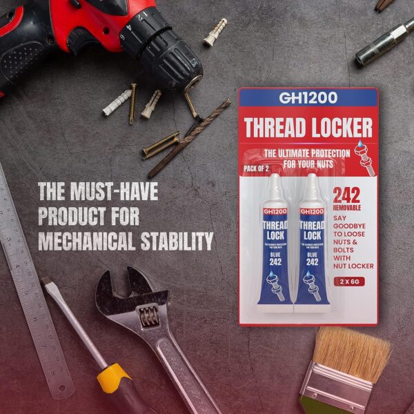GH1200 2 Pack Thread Locker 242 Strong Strength - Image 6