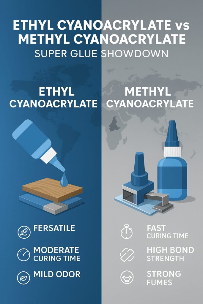 Ethyl Cyanoacrylate vs Methyl Cyanoacrylate: A Deep Dive into Super Glue Chemistry 1 Ethyl Cyanoacrylate vs Methyl Cyanoacrylate