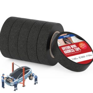 Black wire harness tape 6-pack for automotive and electrical use