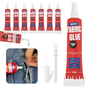 GH1200 permanent fabric glue set of 8 tubes for clothes and crafts