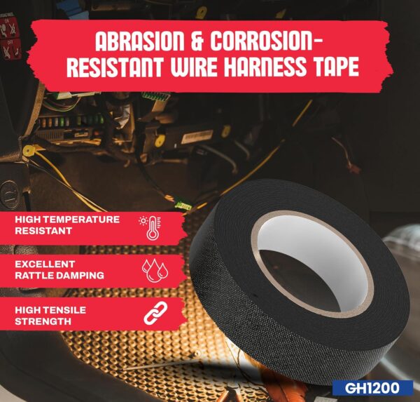 Heat-resistant flame-proof cloth electrical tape for vehicle wiring