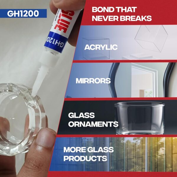 Applying clear glass glue to repair cracked bowl