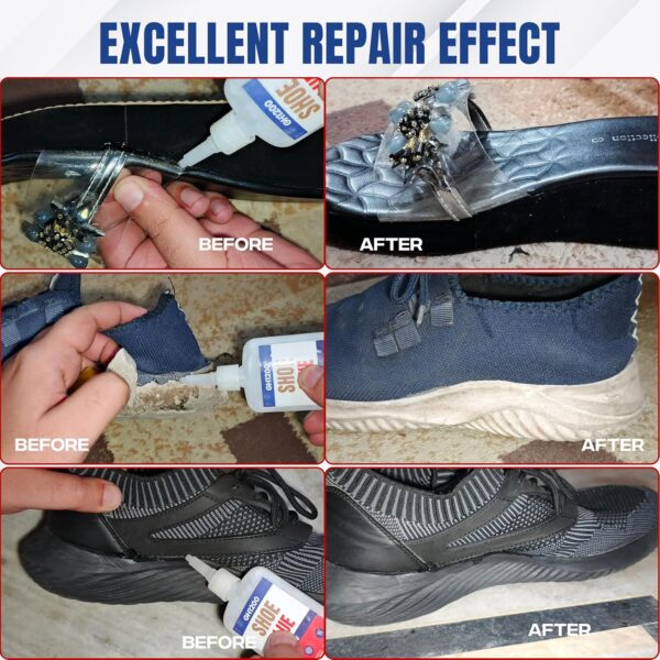 GH1200 shoe adhesive drying clear on leather shoe sole