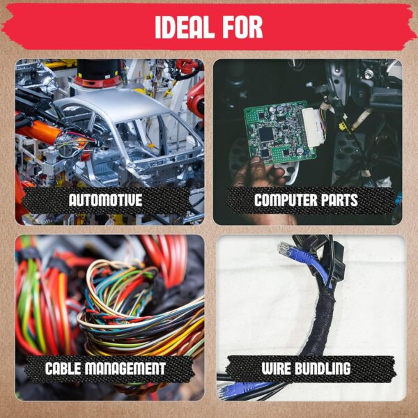 GH1200 cloth tape securing engine wires
