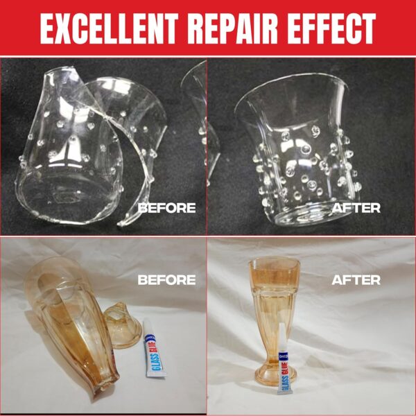 Controlled application of gel glass adhesive