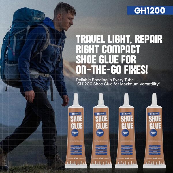 GH1200 Shoe Glue Kit (8-Pack, 10ML) – Waterproof Sole Repair - Image 7