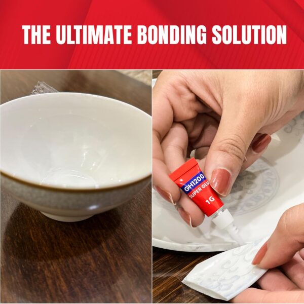 Repairing broken ceramic bowl with GH1200 cyanoacrylate glue