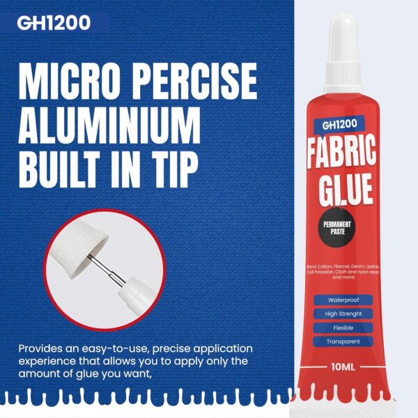 10ml x 8 fabric glue tubes, portable for travel and easy to store in sewing kits