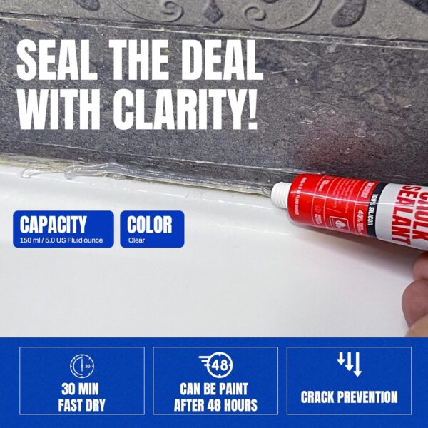 Easy-to-carry 18ml silicone caulk tubes arranged in compact packaging