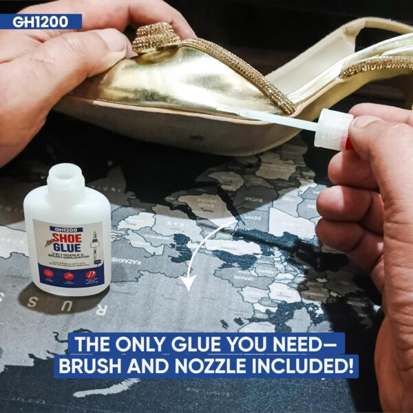 GH1200 glue brush applying adhesive evenly to shoe insole