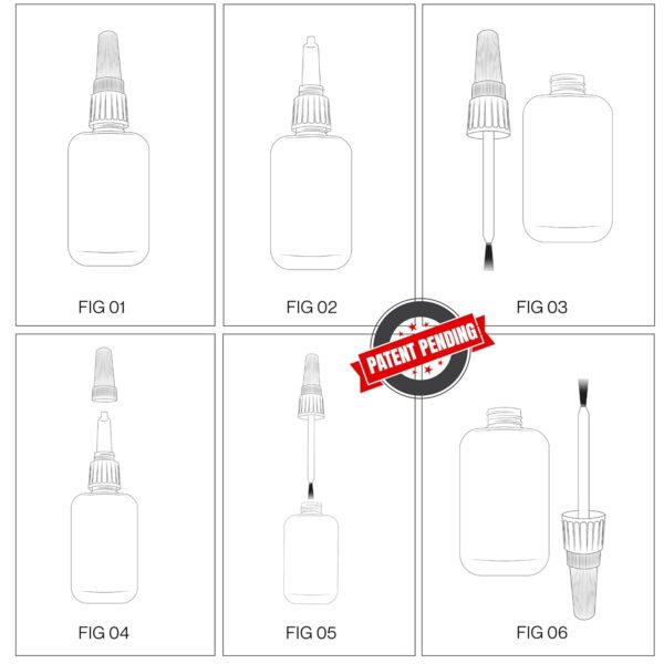 GH1200 plastic glue full set including bottle with brush applicator and precision nozzle for multi-surface repair