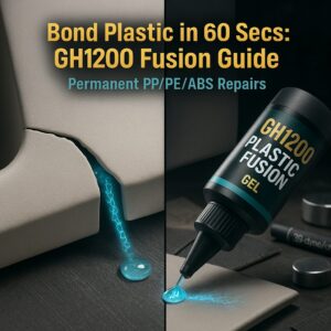 GH1200 Plastic Fusion repairing cracked car dashboard with visible polymer bonds | 60-second plastic repair guide