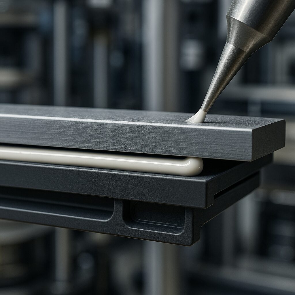 Why High-Quality Adhesives Matter in Manufacturing 1 Close-up of high-quality adhesives in manufacturing during composite material bonding